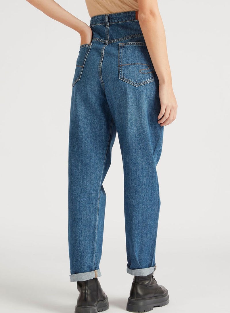 High Waist Straight Jeans