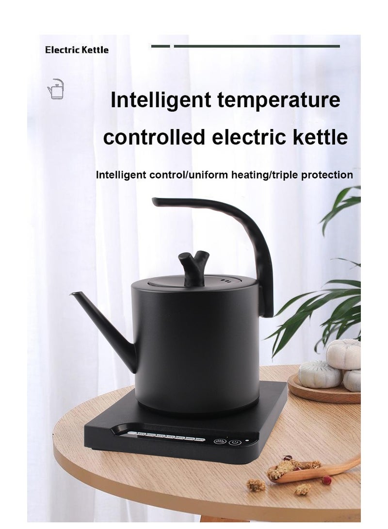 Coffee Kettle Stainless Steel Coffee Kettle Pour Over Metal Teapot Electric Teakettle with Handle Fast Water Heating Boiling Pot Coffee Boiler Water Pot for Home Cafe