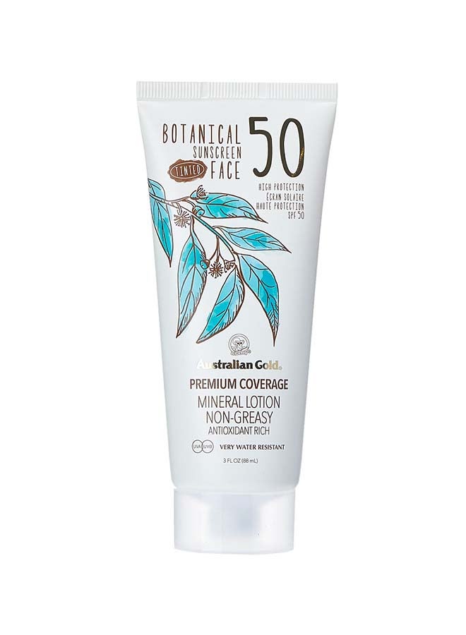 Botanical Tinted Face Sunscreen Lotion SPF 50 - Fair To Light beige 89ml