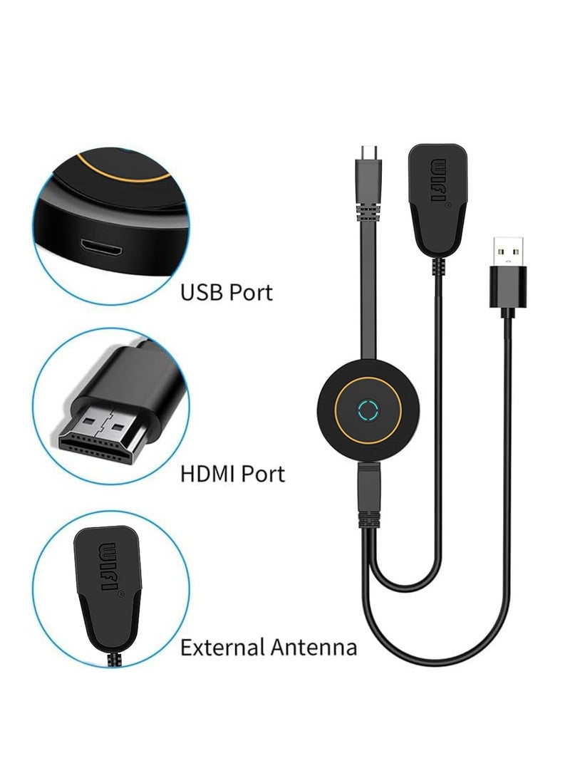 Wireless Display Dongle, 4K2.4G HDMI Screen Mirroring Display Dongle, WiFi Screen Mirroring Adapter Casting Screen to HDTV/Projector/Monitor, for PC/Tablet/Phone