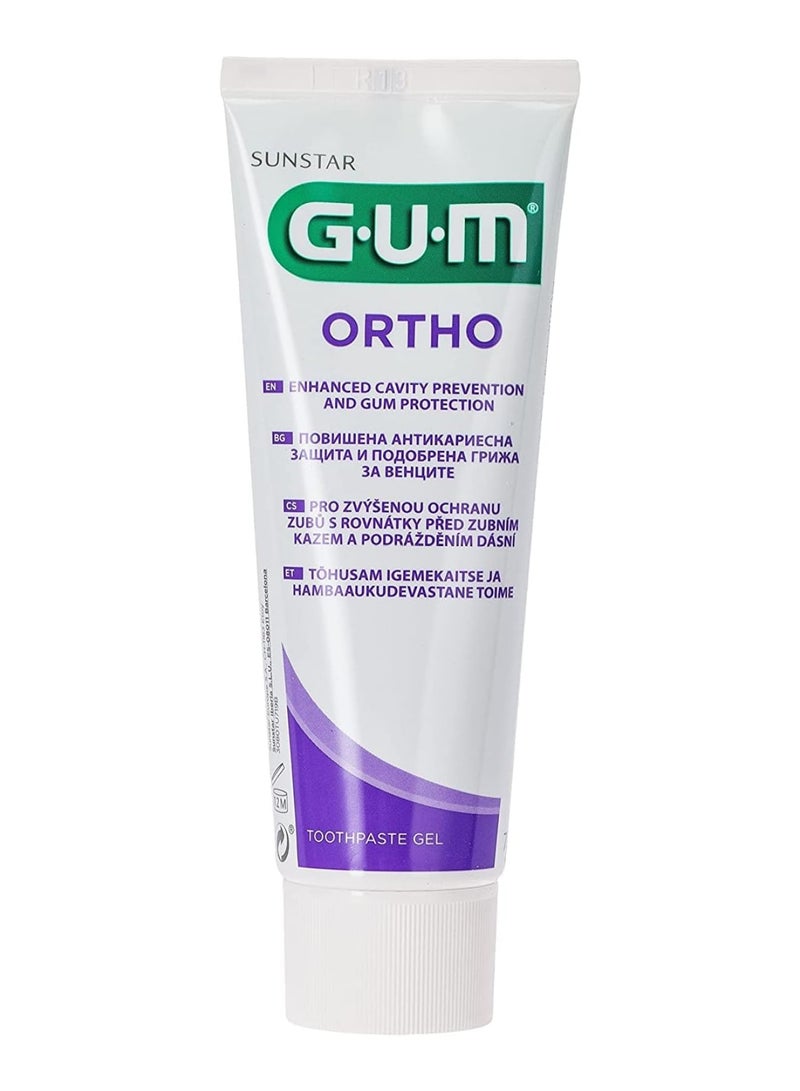 Gum Ortho Toothpaste Gel - Plaque Removal - 75Ml