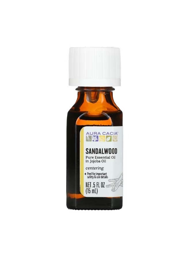 Pure Essential Oil In Jojoba Oil Sandalwood 0.5 fl oz 15 ml