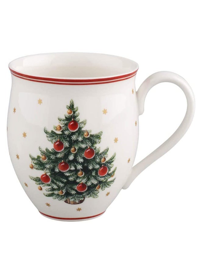 Christmas Tree Printed Coffee Mug White/Green/Red
