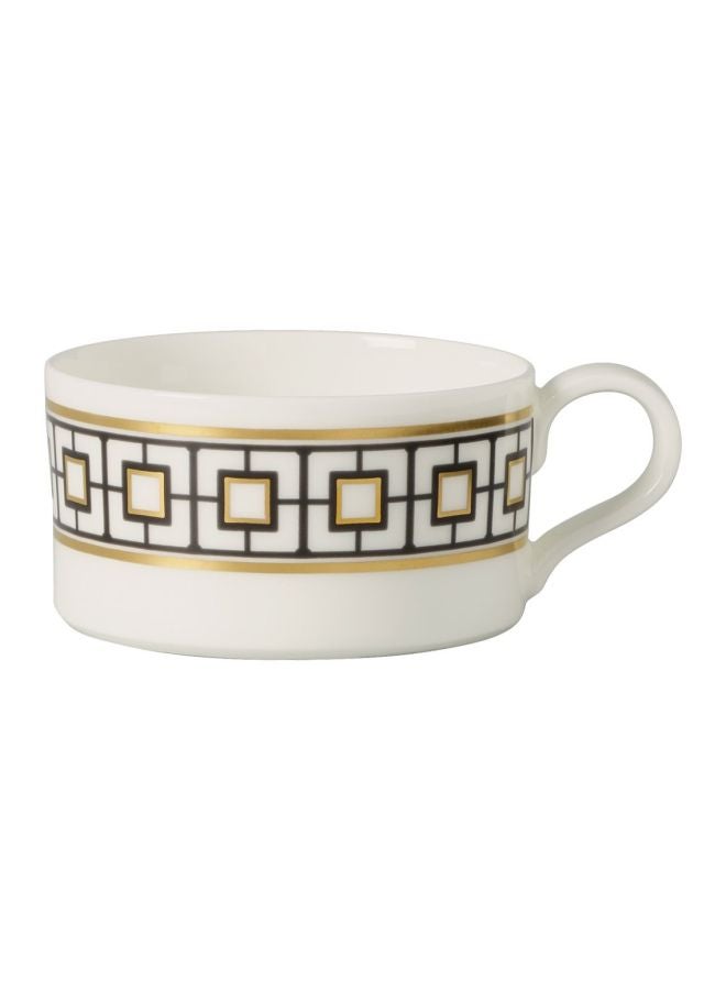 12-Piece Metrochic Tea Cup And Saucer Set White/Gold/Black