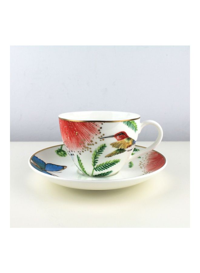 12-Piece Amazonia Anmut Coffee Cup And Saucer Set White/Red/Green