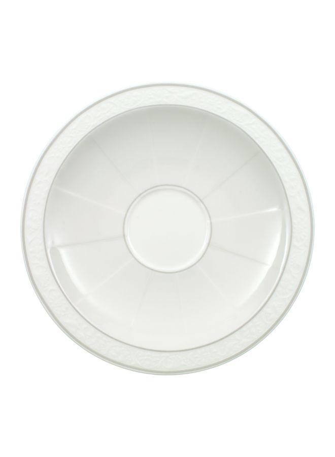 12-Piece Pearl Coffee Cup And Saucer Set White/Grey