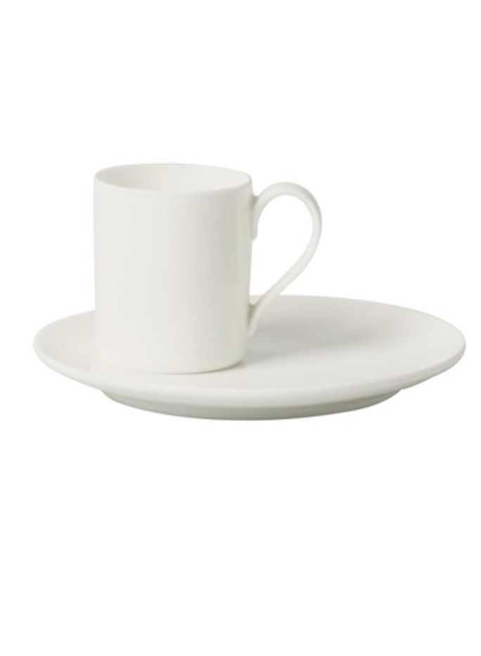 12-Piece Metrochic Blanc Espresso cups & Saucers
