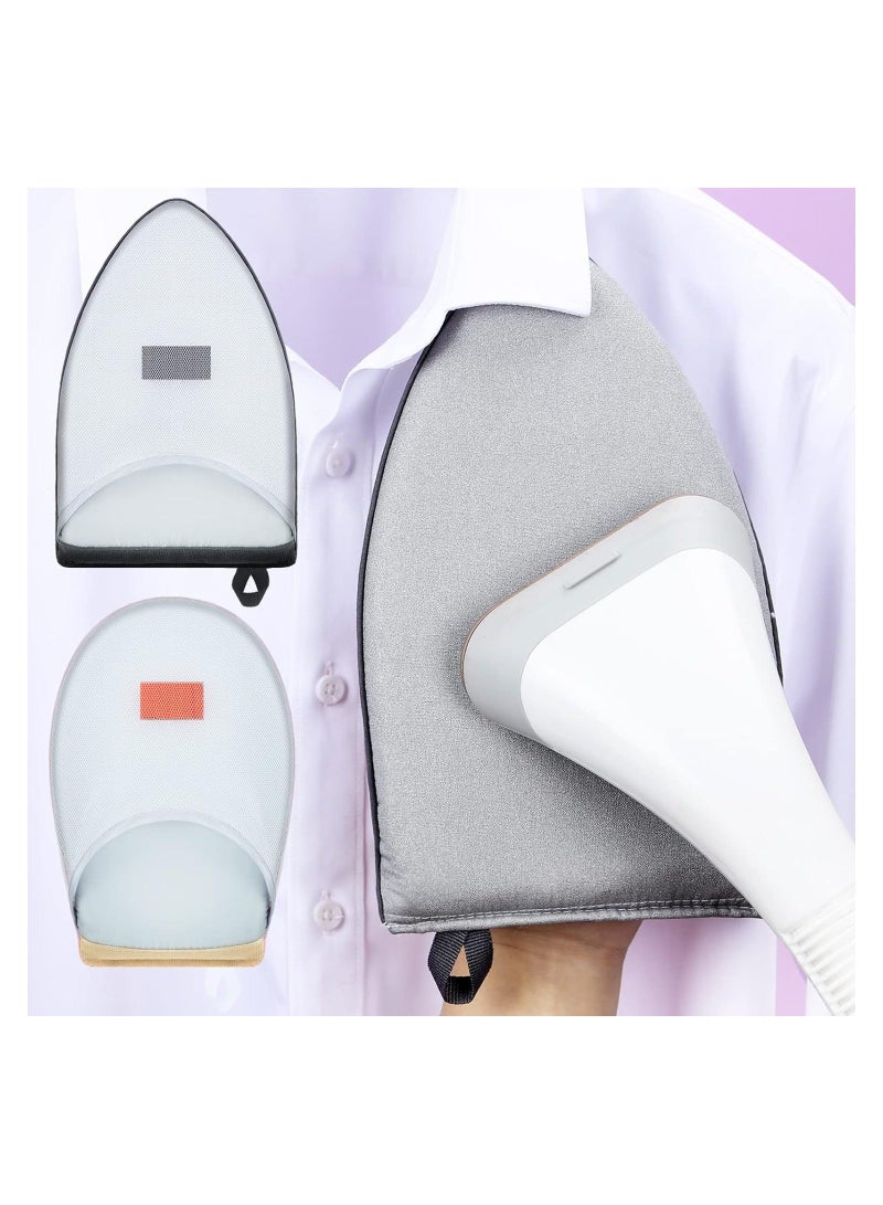 【2 Style】Round ironing board holder, 8.58 x 5.7 1.1 in, Pointed 9.8 5.9 in; The pointed small iron is applied to collar and sleeves, while the round