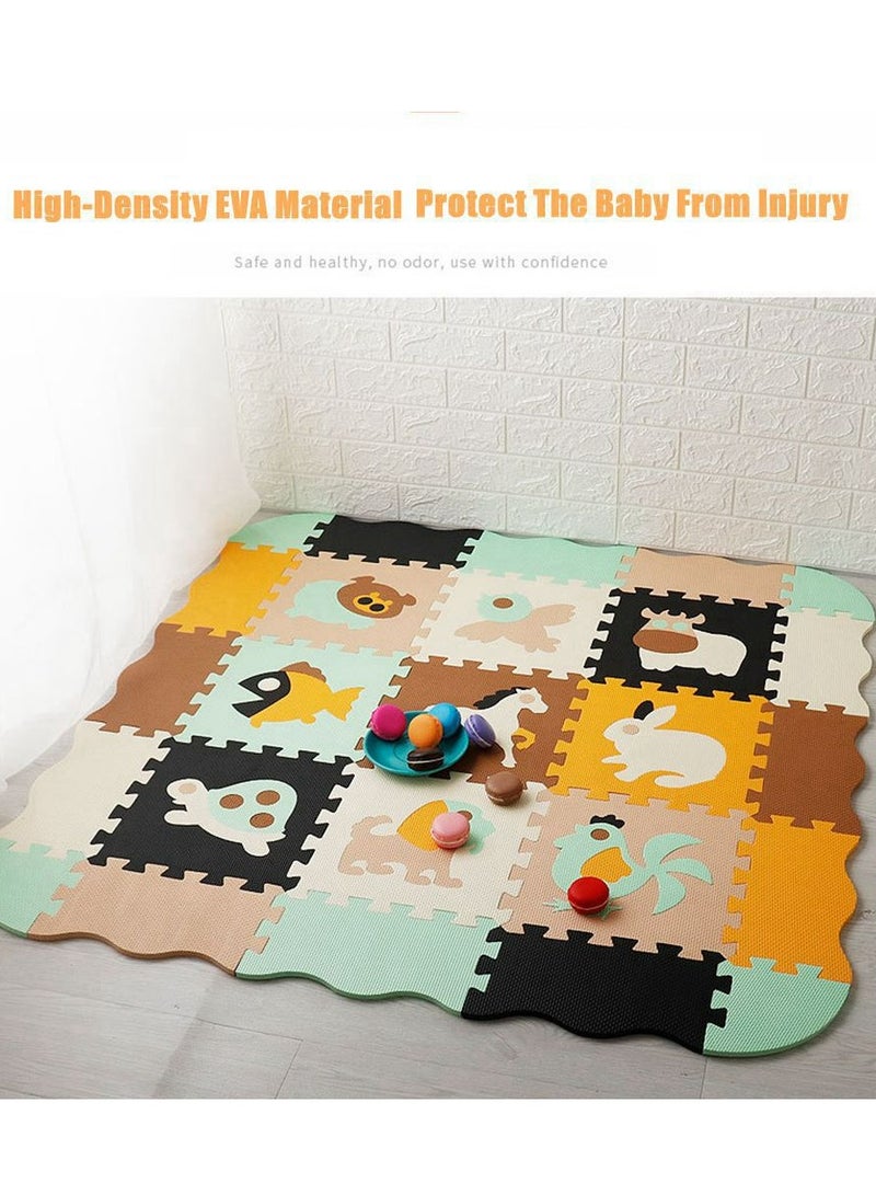 COOLBABY Fun Little Toys Baby Play Mat With Playpen Baby Play Mat EVA Foam Puzzle Mat Set Of 25 Waterproof Baby Crawl Mats For Home Playroom Perfect Toddler Playroom Crawl Play Mat