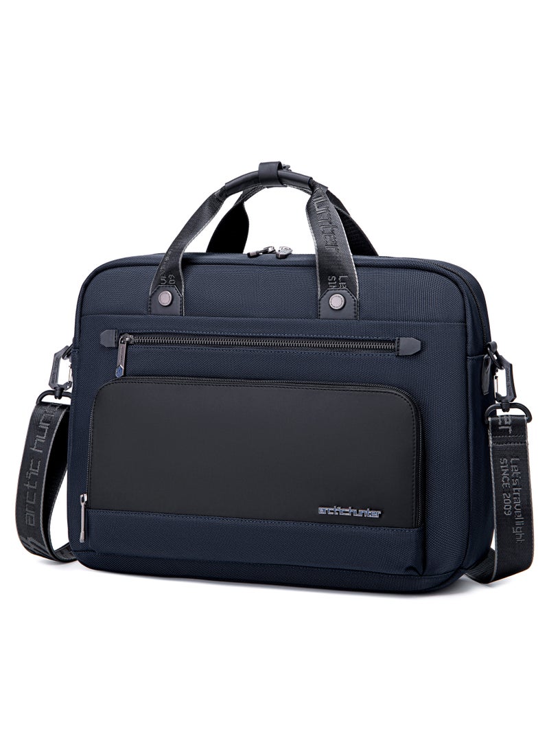 Office Laptop Bag Water Resistant Anti Theft Messenger Bag 15.6 inch with 4 Zipper Pockets and Adjustable Shoulder Strap Sling Bag for Men and Women GW00017 Blue