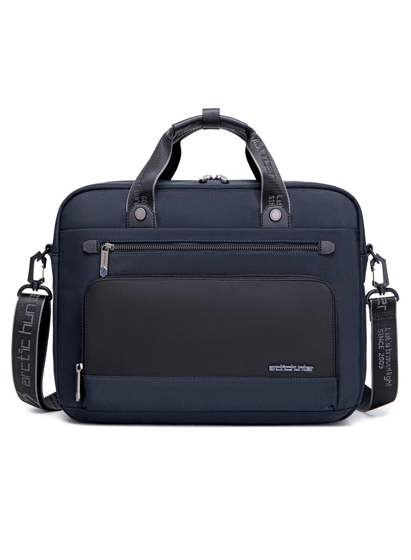 Office Laptop Bag Water Resistant Anti Theft Messenger Bag 15.6 inch with 4 Zipper Pockets and Adjustable Shoulder Strap Sling Bag for Men and Women GW00017 Blue