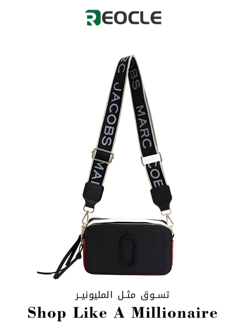 New Trendy Retro Contrasting Color Camera Bag Fashionable and Versatile Crossbody Bag Shoulder Bag
