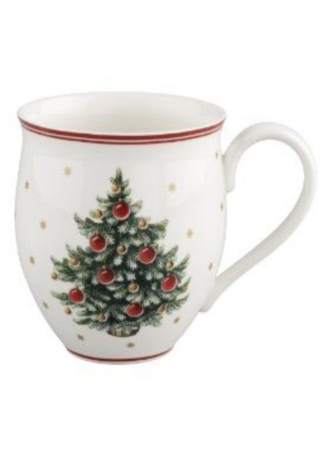 6-Piece Christmas Theme Printed Breakfast Serving Set White/Red/Green