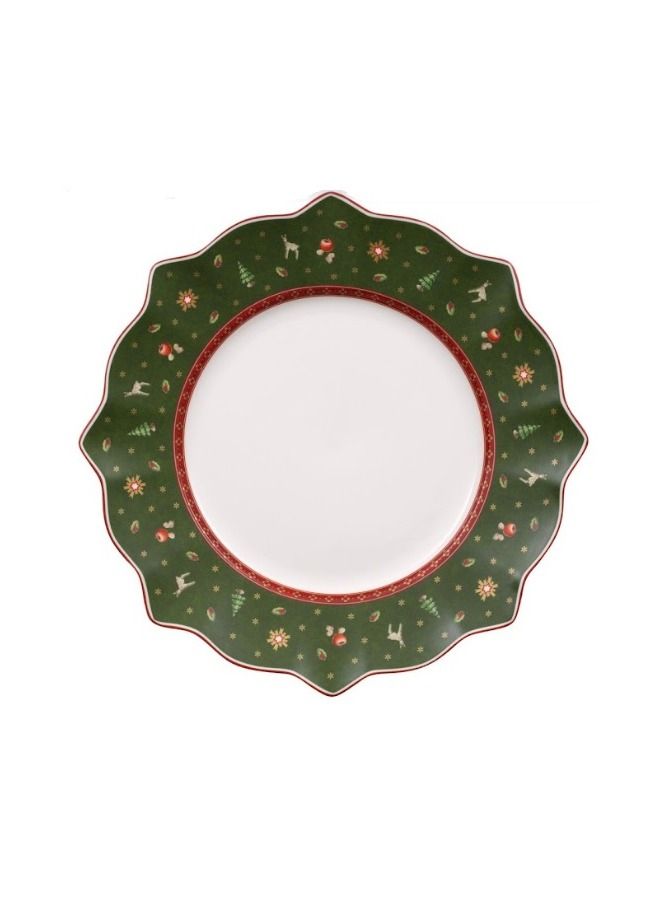 Toys's Delight Round Dinner Plate Green