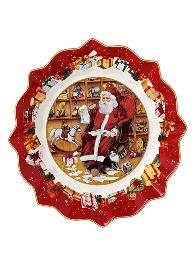Santa Claus Printed Pastry Bowl Multicolour 25 x 12.5cm