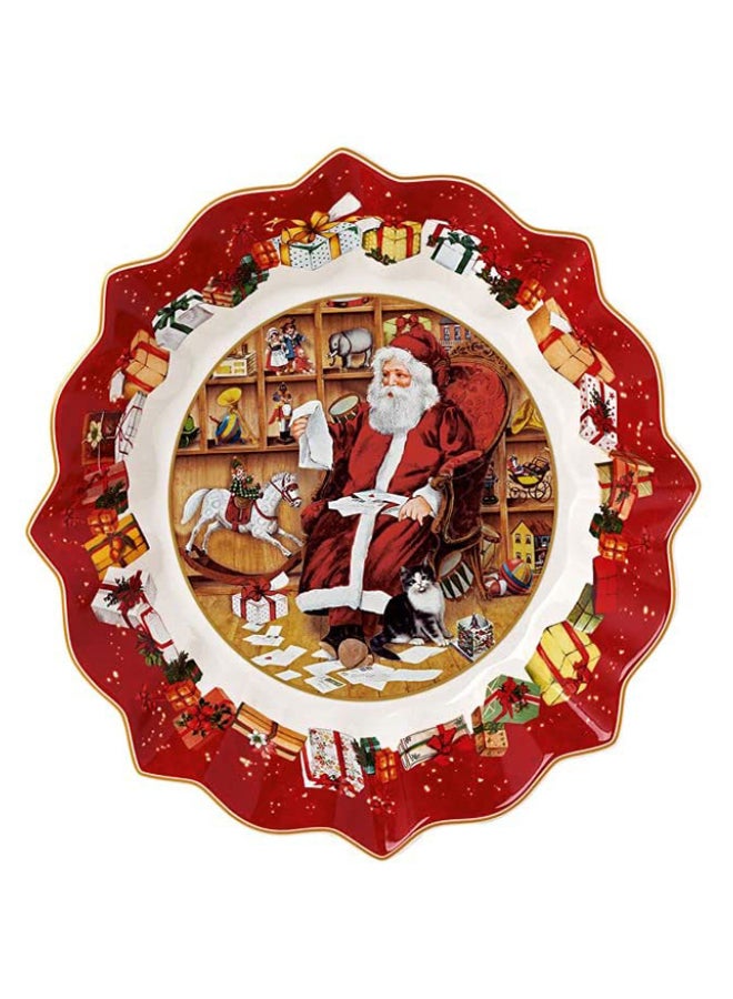 Santa Wish List Printed Pastry Bowl Multicolour 24 x 4cm