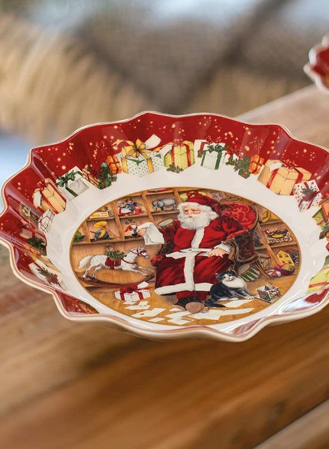Santa Wish List Printed Pastry Bowl Multicolour 24 x 4cm