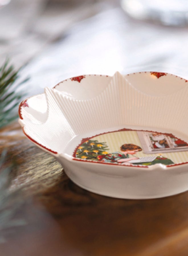 Wish List Printed Pastry Bowl Multicolour 10.4 x 7.2inch