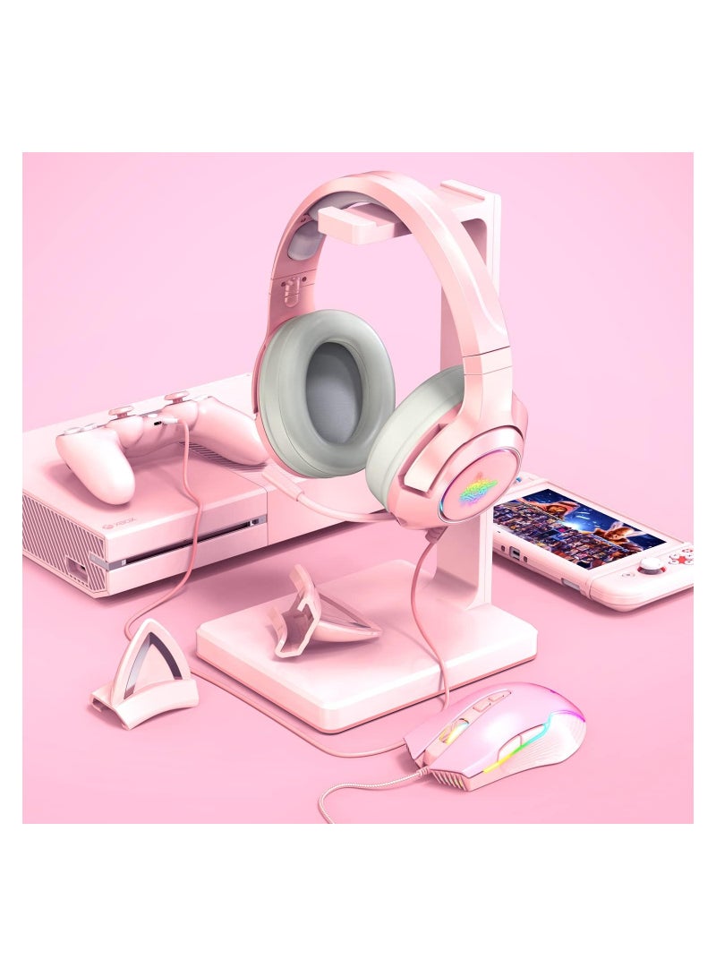 RGB 6400 DPI Wired Gaming Mouse Breathing LED Optical USB 7 Buttons Gamer Computer Pink Mice for Laptop PC Desktop