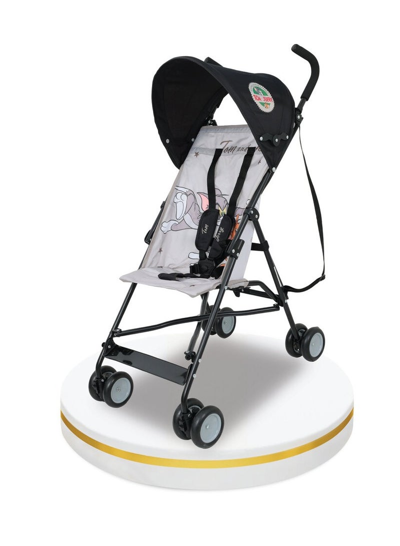 The WarnerBros Tom&Jerry Lightweight Buggy Stroller  3 to 36 Months Multicolor Rear Breaks Shoulder Strap And More