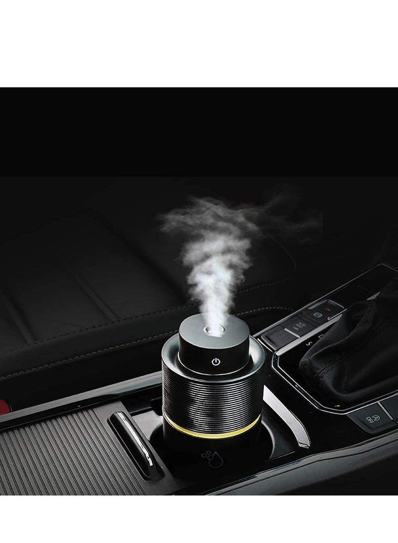 Car Diffuser Usb Plug In Humidifier Essential Oil Mini Portable Aromatherapy Cup Holder 7 Colors LED Lights for Vehicle Office Travel Home 200mL