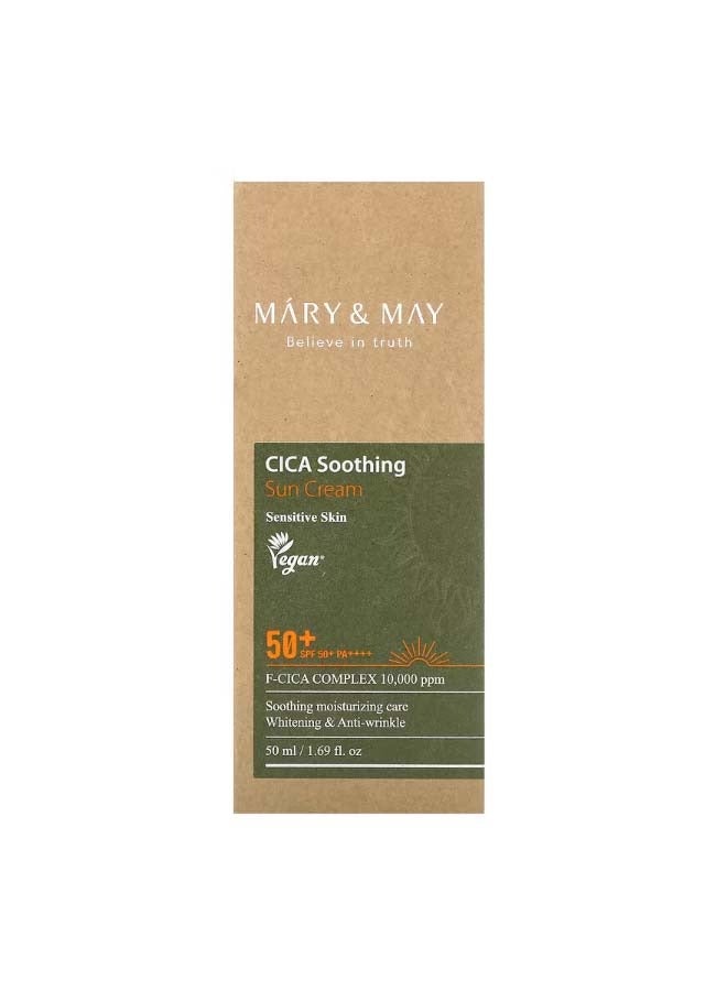 CICA Soothing Sun Cream Sensitive Skin  SPF 50 PA 1.69 fl oz 50 ml