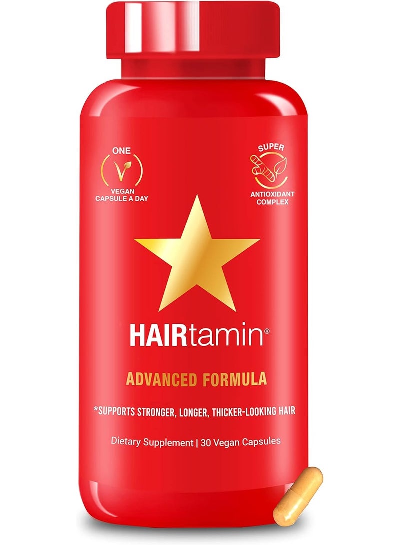 Vegan Hair Vitamins For Faster Hair Growth 30 Capsules