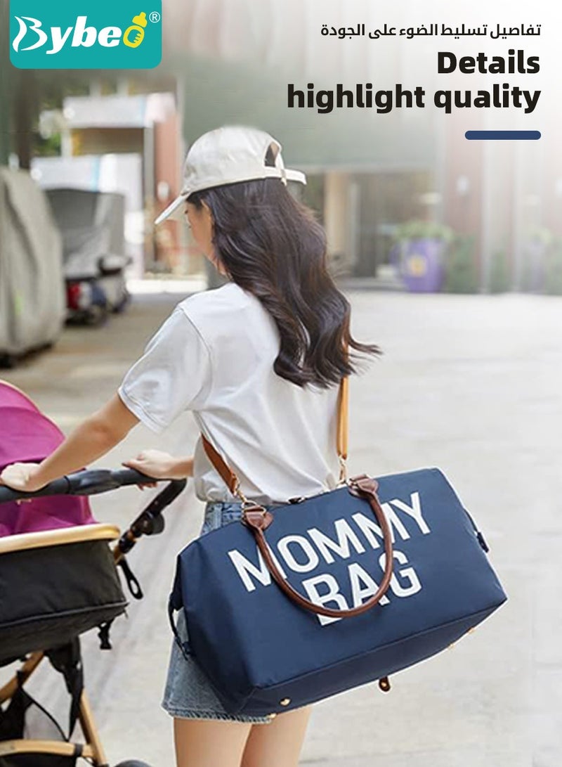 5PCS Upgraded Diaper Bag, Mommy Bags, Changing Totes, Large Capacity Waterproof Baby Diapers Case,  Nappy/Nursing Bags, for Hospital Beach Travel and Delivery with 3 Pouches and Portable Change Mat