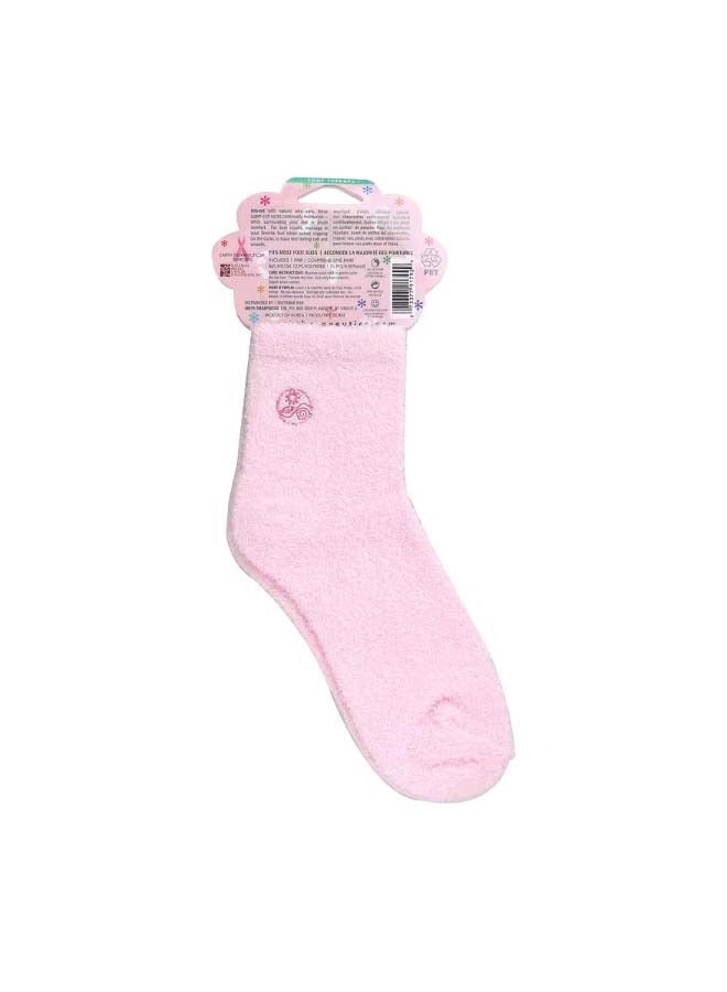 Aloe Moisture Aloe Socks Pink 1 Pair