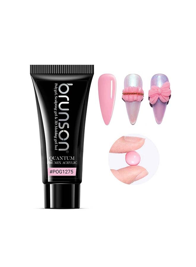 Quantum 3In1 Polygel: 60g Pre-Mix Acrylic Poly gel with Sculpting & 3D Molding, Soak-Off Gel for Nail Extensions, Durable Acrylic Nail & Builder Gel Nails, Hard Gel for Nail Extension, Manicure Nails