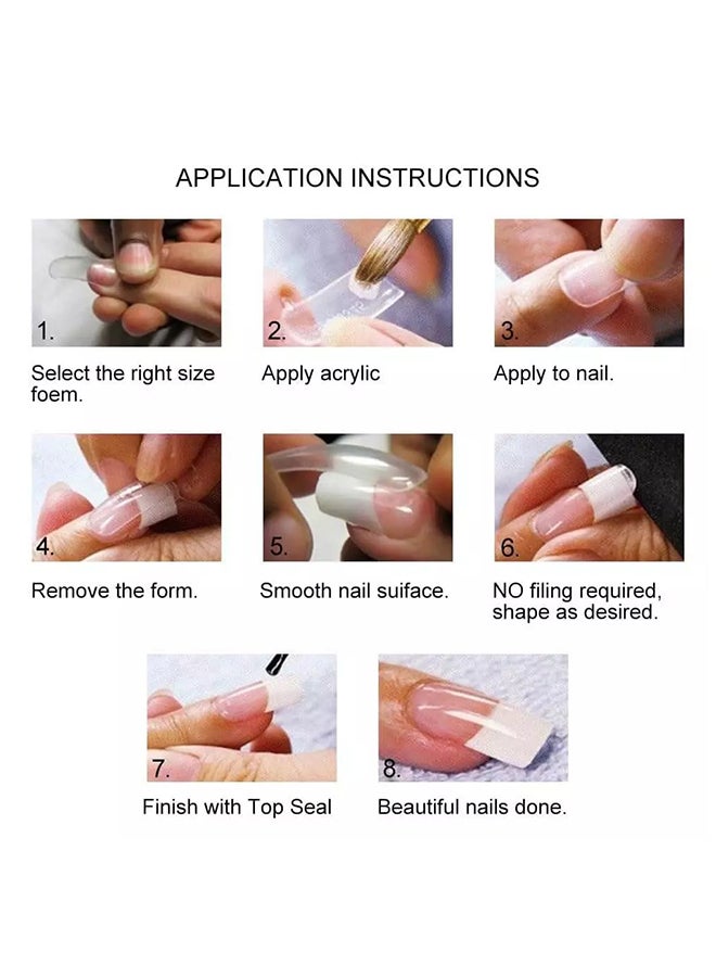 Dual Nail Forms for Poly Extension Gel Pre-shaped False Tips with Scale 120pcs Manicure Tool for Nail Extensions Mold Nail Tips Acrylic Nails False Nails Manicure Tool