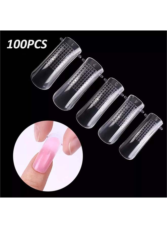 Dual Nail Forms for Poly Extension Gel Pre-shaped False Tips with Scale 120pcs Manicure Tool for Nail Extensions Mold Nail Tips Acrylic Nails False Nails Manicure Tool