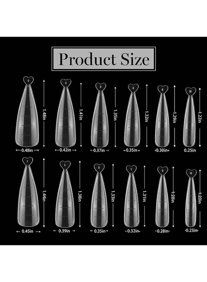 Poly Gel Mold Tip and Dual Tip Nail Forms Almond, Pack Of 120 Per Pack, PMDTA-01