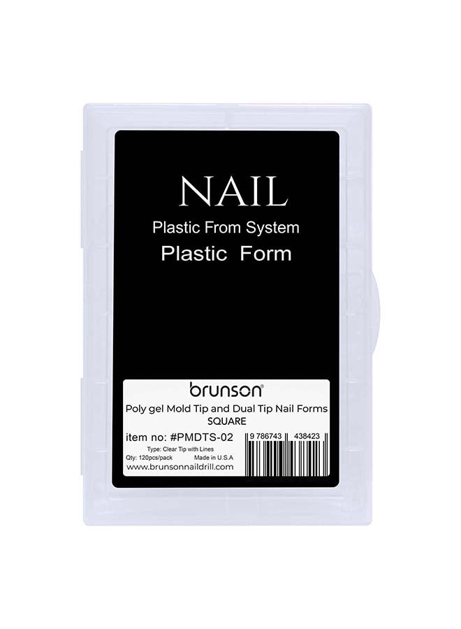 Dual Nail Forms for Poly Extension Gel Pre-shaped False Tips with Scale 120pcs Manicure Tool for Nail Extensions Mold Nail Tips Acrylic Nails False Nails Manicure Tool