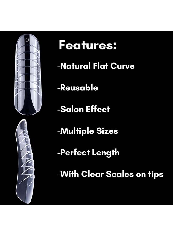 Dual Nail Forms for Poly Extension Gel Pre-shaped False Tips with Scale 120pcs Manicure Tool for Nail Extensions Mold Nail Tips Acrylic Nails False Nails Manicure Tool