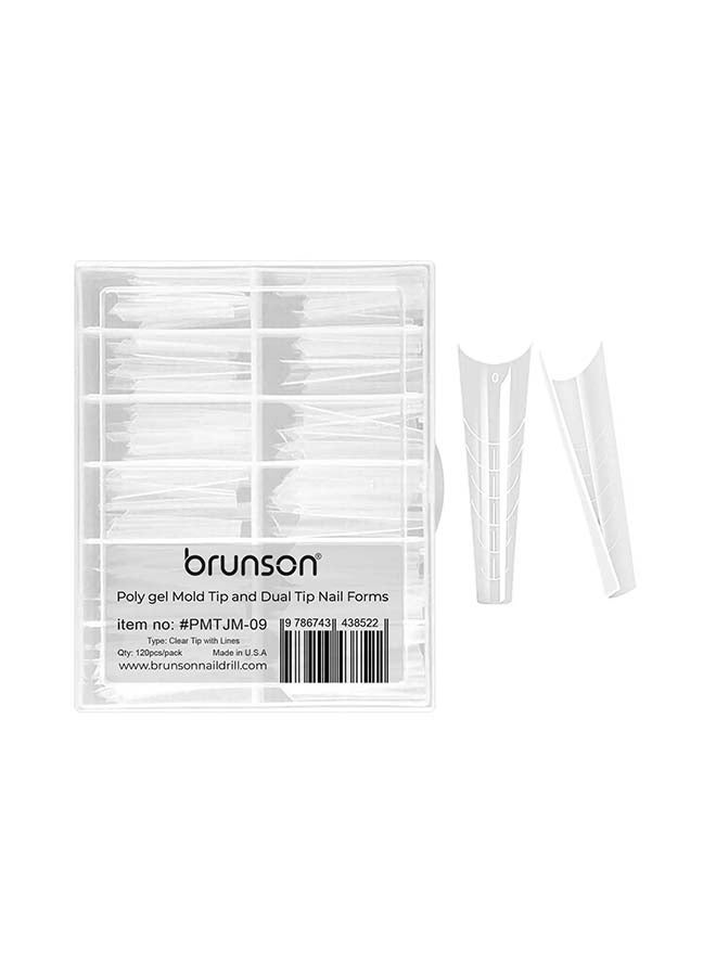 Dual Nail Forms for Poly Extension Gel Pre-shaped False Tips with Scale 120pcs Manicure Tool for Nail Extensions Mold Nail Tips Acrylic Nails False Nails Manicure Tool