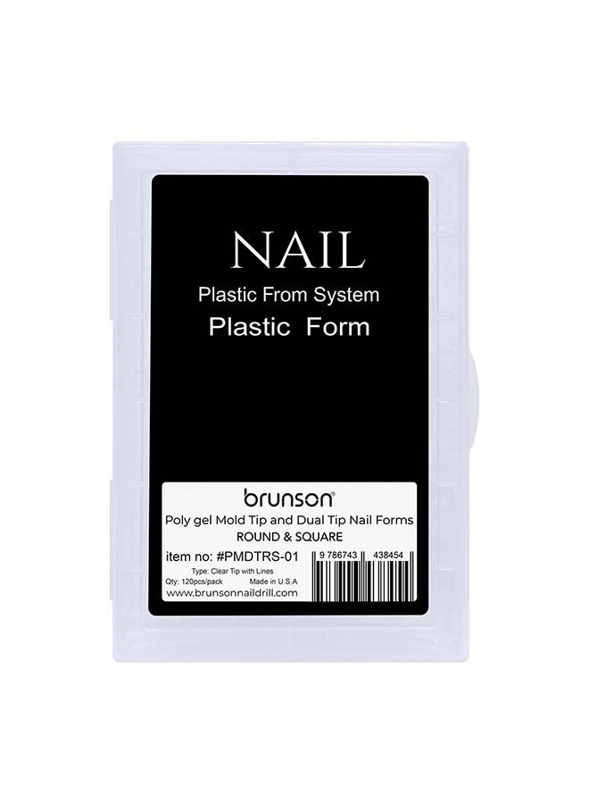 Dual Nail Forms for Poly Extension Gel Pre-shaped False Tips with Scale 120pcs Manicure Tool for Nail Extensions Mold Nail Tips Acrylic Nails False Nails Manicure Tool