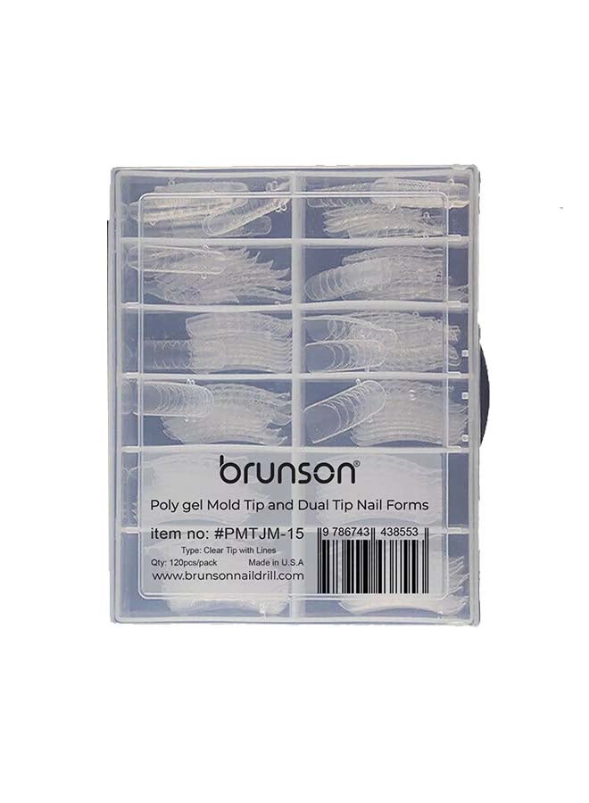 Dual Nail Forms for Poly Extension Gel Pre-shaped False Tips with Scale 120pcs Manicure Tool for Nail Extensions Mold Nail Tips Acrylic Nails False Nails Manicure Tool