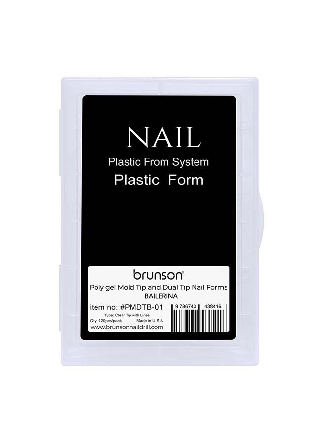 Dual Nail Forms for Poly Extension Gel Pre-shaped False Tips with Scale 120pcs Manicure Tool for Nail Extensions Mold Nail Tips Acrylic Nails False Nails Manicure Tool