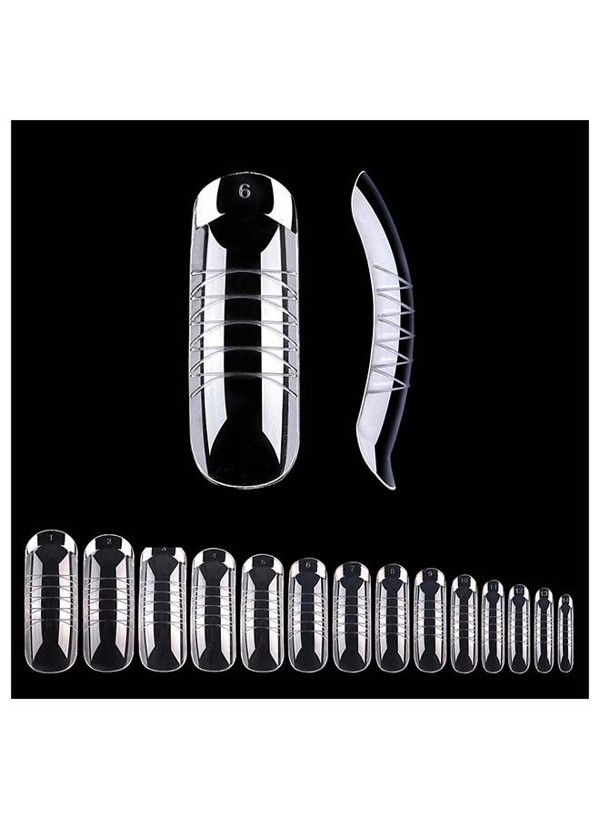 Dual Nail Forms for Poly Extension Gel Pre-shaped False Tips with Scale 120pcs Manicure Tool for Nail Extensions Mold Nail Tips Acrylic Nails False Nails Manicure Tool
