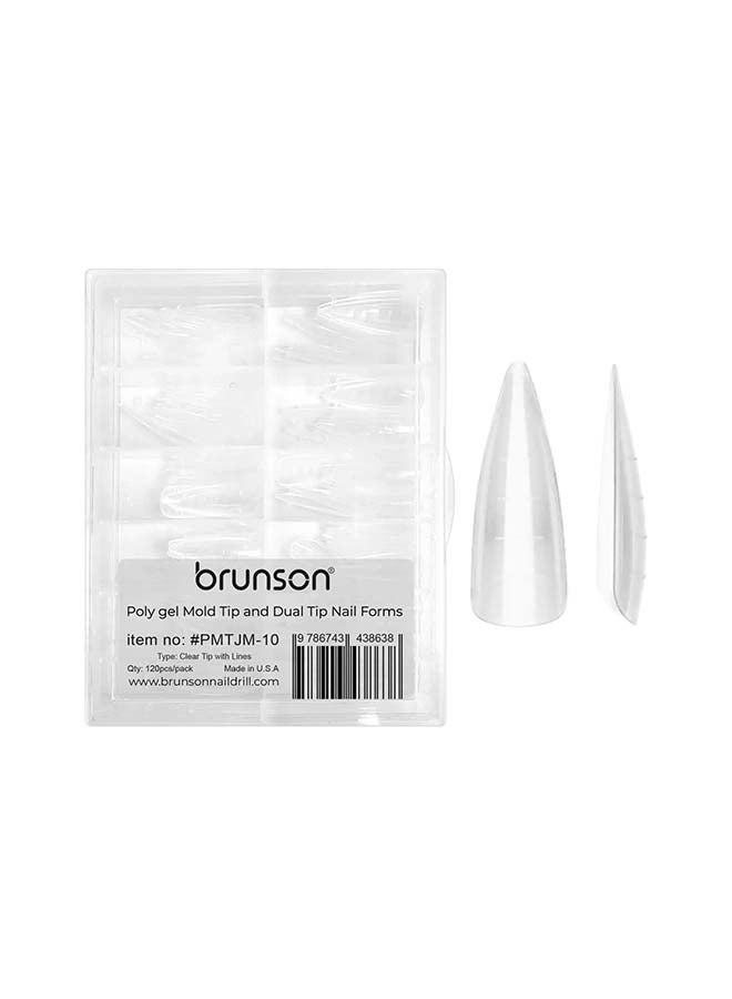 Dual Nail Forms for Poly Extension Gel Pre-shaped False Tips with Scale 120pcs Manicure Tool for Nail Extensions Mold Nail Tips Acrylic Nails False Nails Manicure Tool