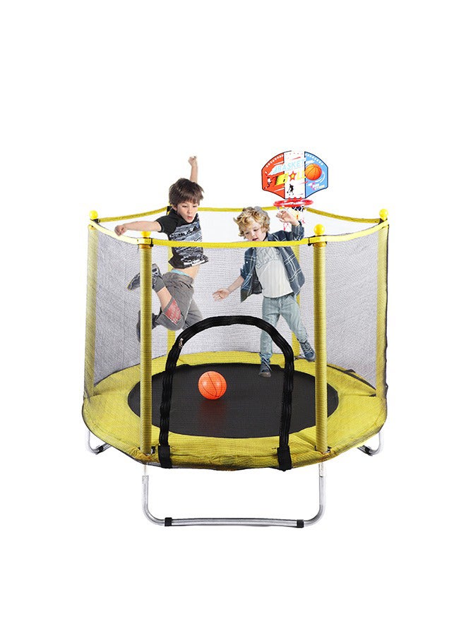 5.5FT Waterproof Breathable Full Enclosed Portable Jumping Trampoline 140x140x120cm