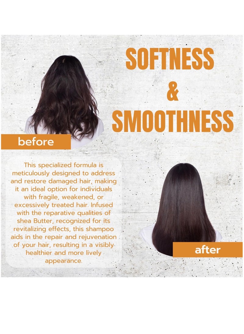 Shea Butter Regeneration Shampoo & conditioner  - sulfate-free & paraben-free  hair care - Reduced Breakage - Deep Hydration -  Suitable For All Hair Types - 500ml