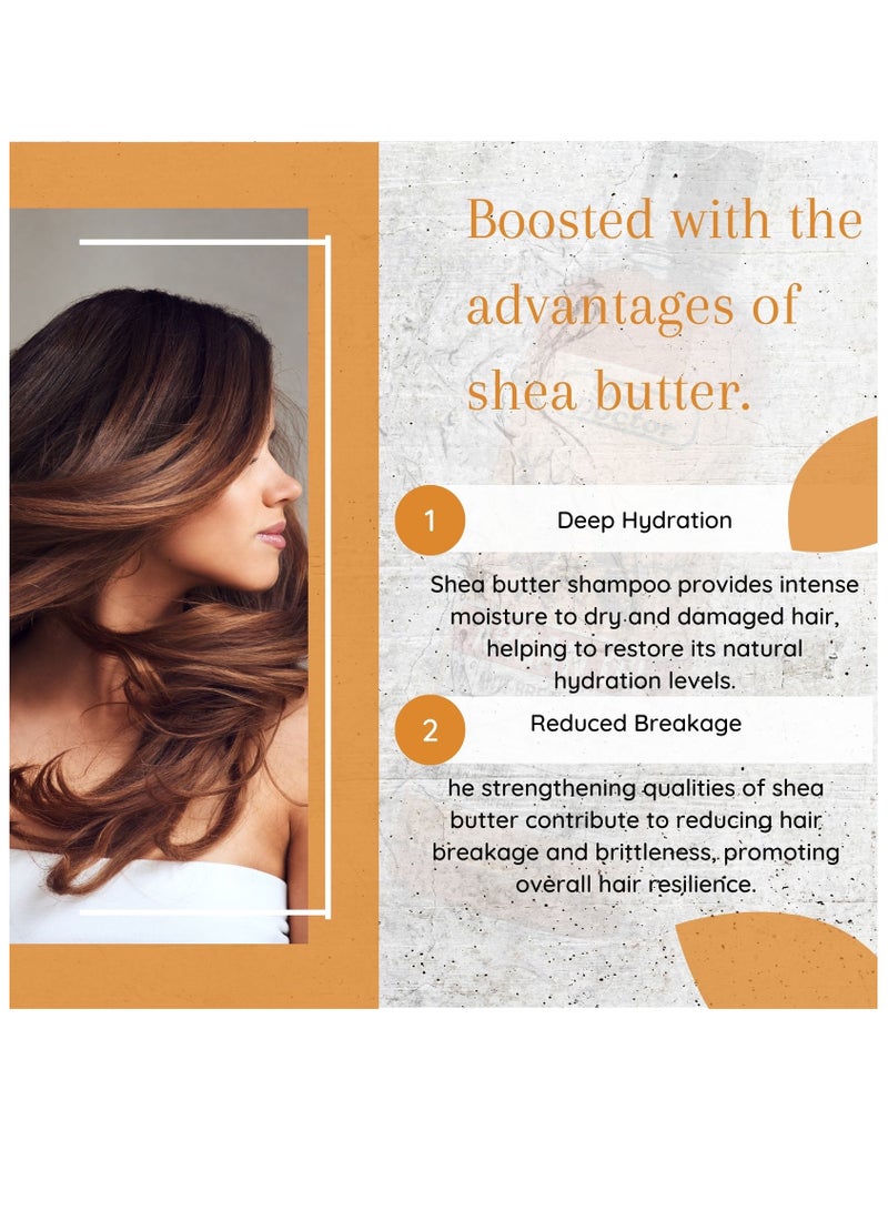 Shea Butter Regeneration Shampoo & conditioner  - sulfate-free & paraben-free  hair care - Reduced Breakage - Deep Hydration -  Suitable For All Hair Types - 500ml