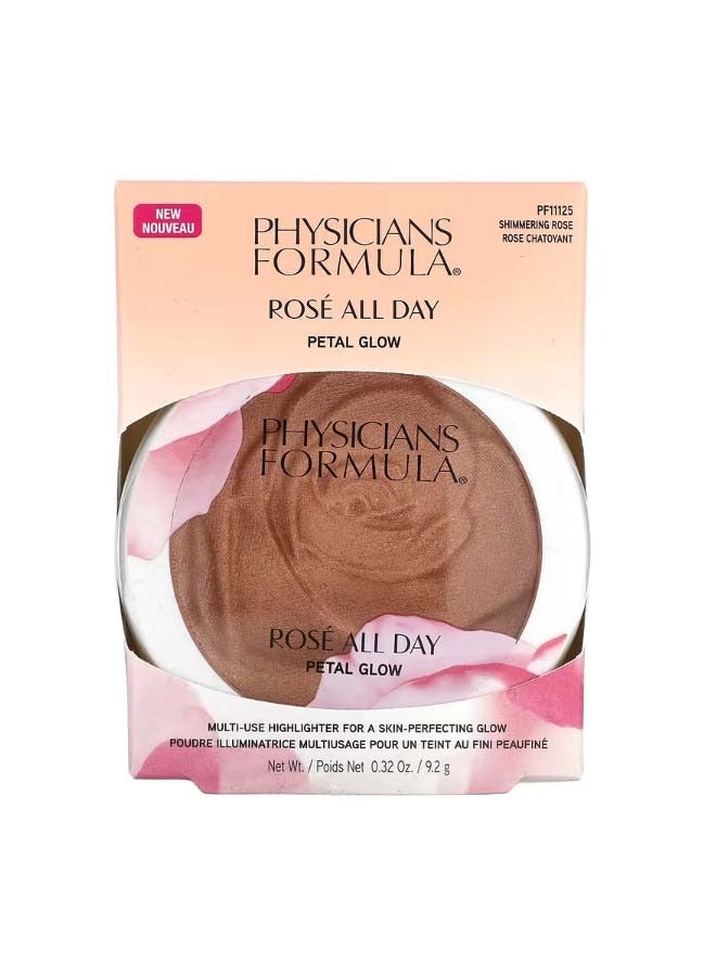 Rose All Day Petal Glow MultiUse Highlighter Shimmering Rose 0.32 oz 9.2 g
