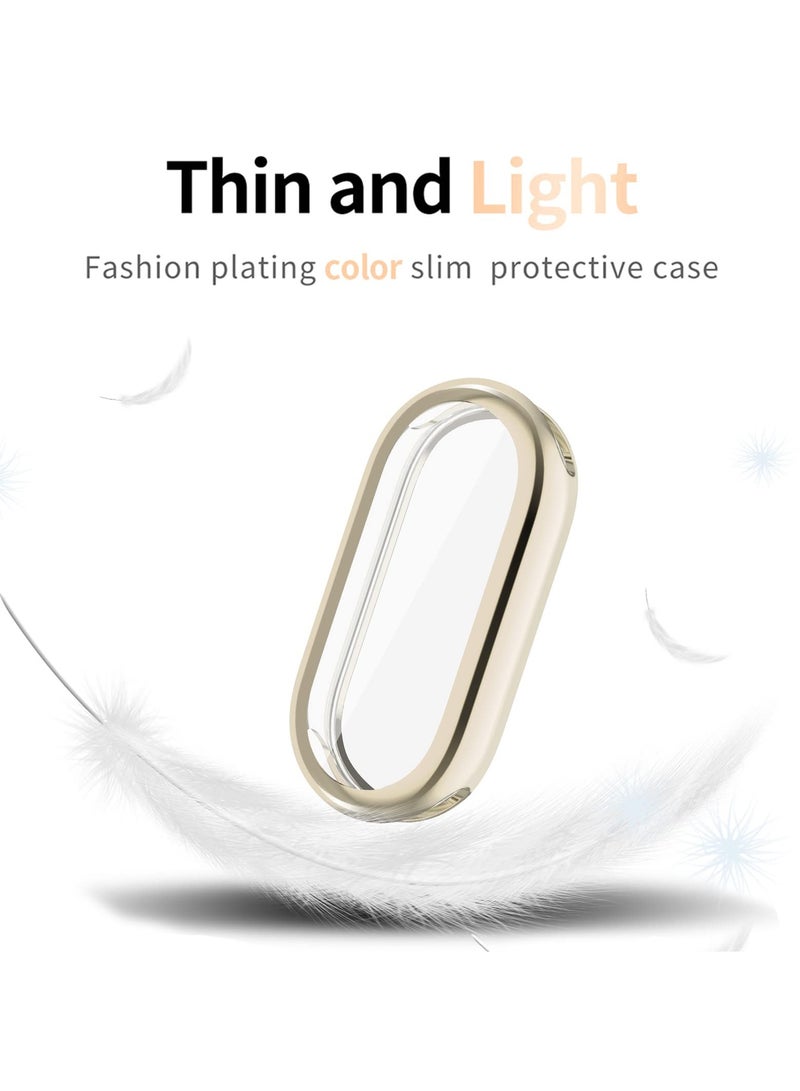 SYOSI 6 Pcs Screen Protector for Xiaomi Mi Band 8, 3D Full Coverage Case Curved Soft Edge Film Soft TPU Scratch Proof Bumper Frame Compatible with Mi Band 8