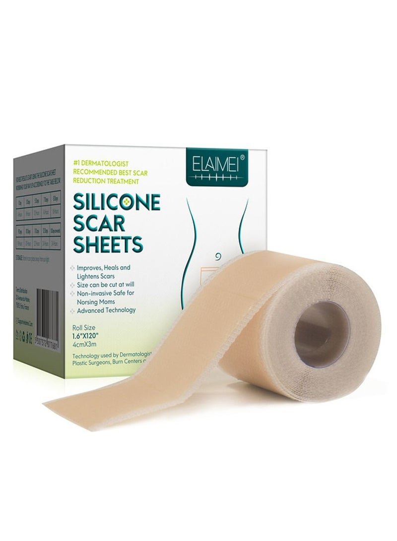 Silicone Scar Sheets Roll (3m) Silicone Tape Roll Removal Scar Patches Also Reusable With Great Adhesion