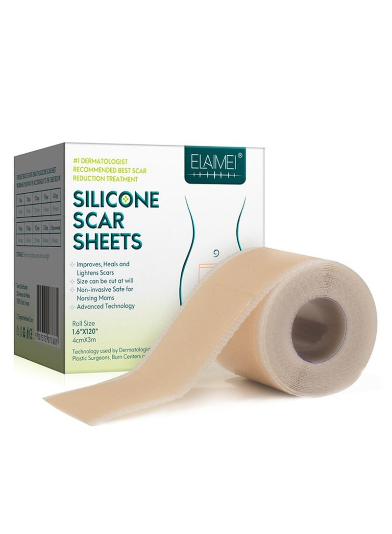 Silicone Scar Sheets Roll Silicone Tape Roll Removal Scar Patches Also Reusable With Great Adhesion (3m)