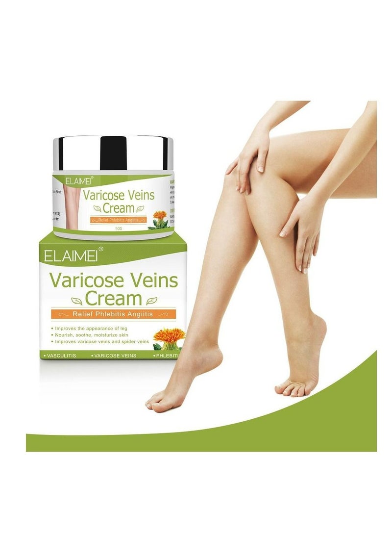2 Pieces Vein Healing Varicose Veins Treatment Cream [50g Each] Vein Healing Skin Treatment For Legs Hands & Any Body Parts Improve Blood Circulation Cream With Natural Herbal Ingredients