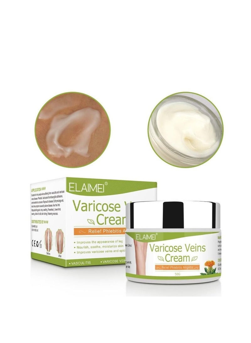 2 Pieces Vein Healing Varicose Veins Treatment Cream [50g Each] Vein Healing Skin Treatment For Legs Hands & Any Body Parts Improve Blood Circulation Cream With Natural Herbal Ingredients